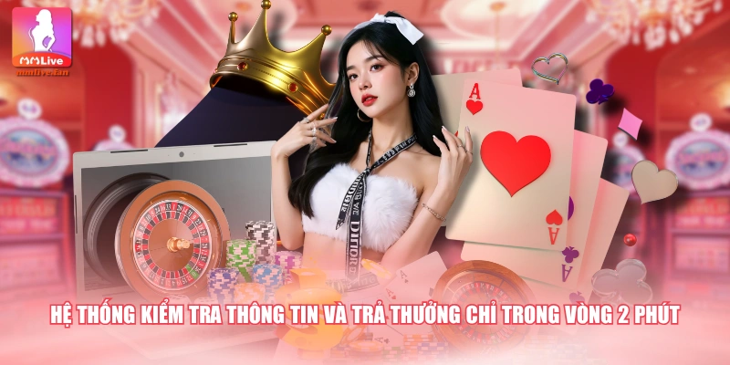 Hệ thống kiểm tra thông tin và trả thưởng chỉ trong vòng 2 phút