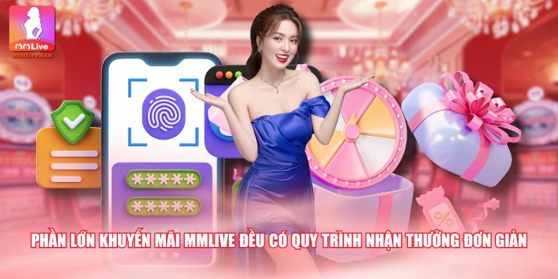 Phần lớn khuyến mãi MMLIVE đều có quy trình nhận thưởng đơn giản